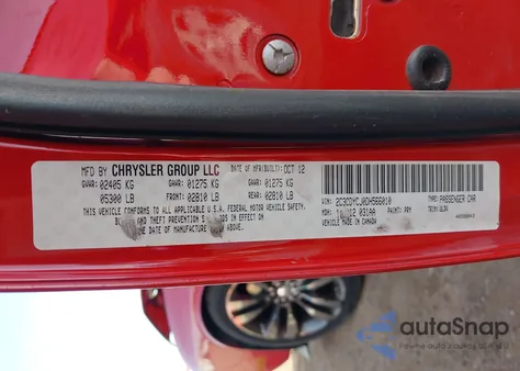 2013 Dodge Challenger Srt8 z USA, uszkodzony, nr VIN 2C3CDYCJ0DH566010